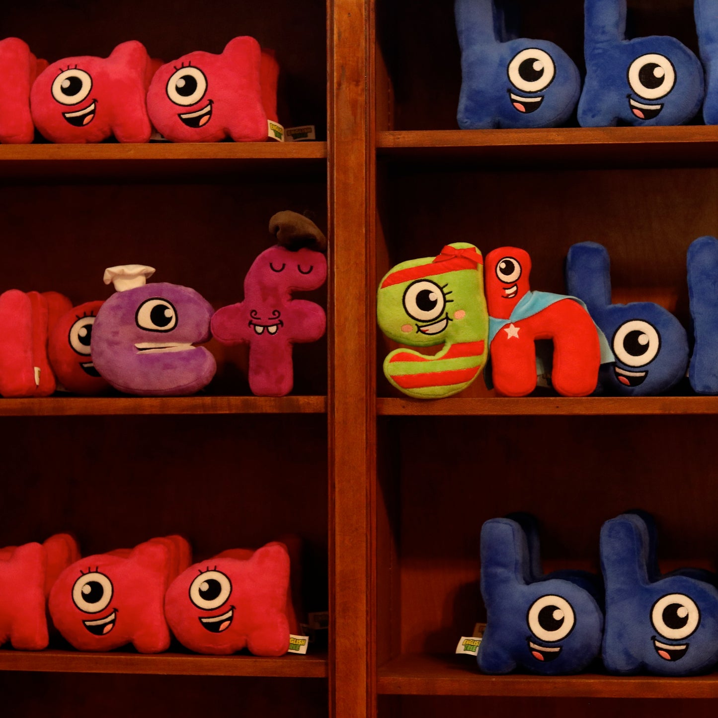 ENGLISH TREE Official e-f-g-h Alphabet Plush Toys