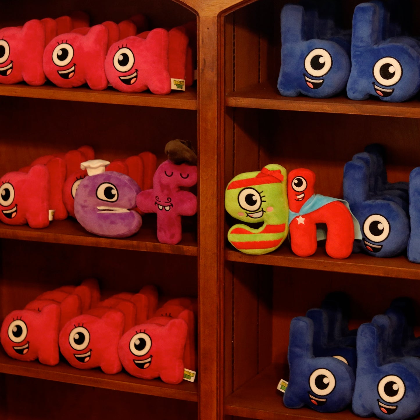 ENGLISH TREE Official e-f-g-h Alphabet Plush Toys