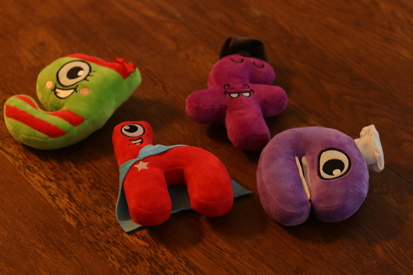 ENGLISH TREE Official e-f-g-h Alphabet Plush Toys