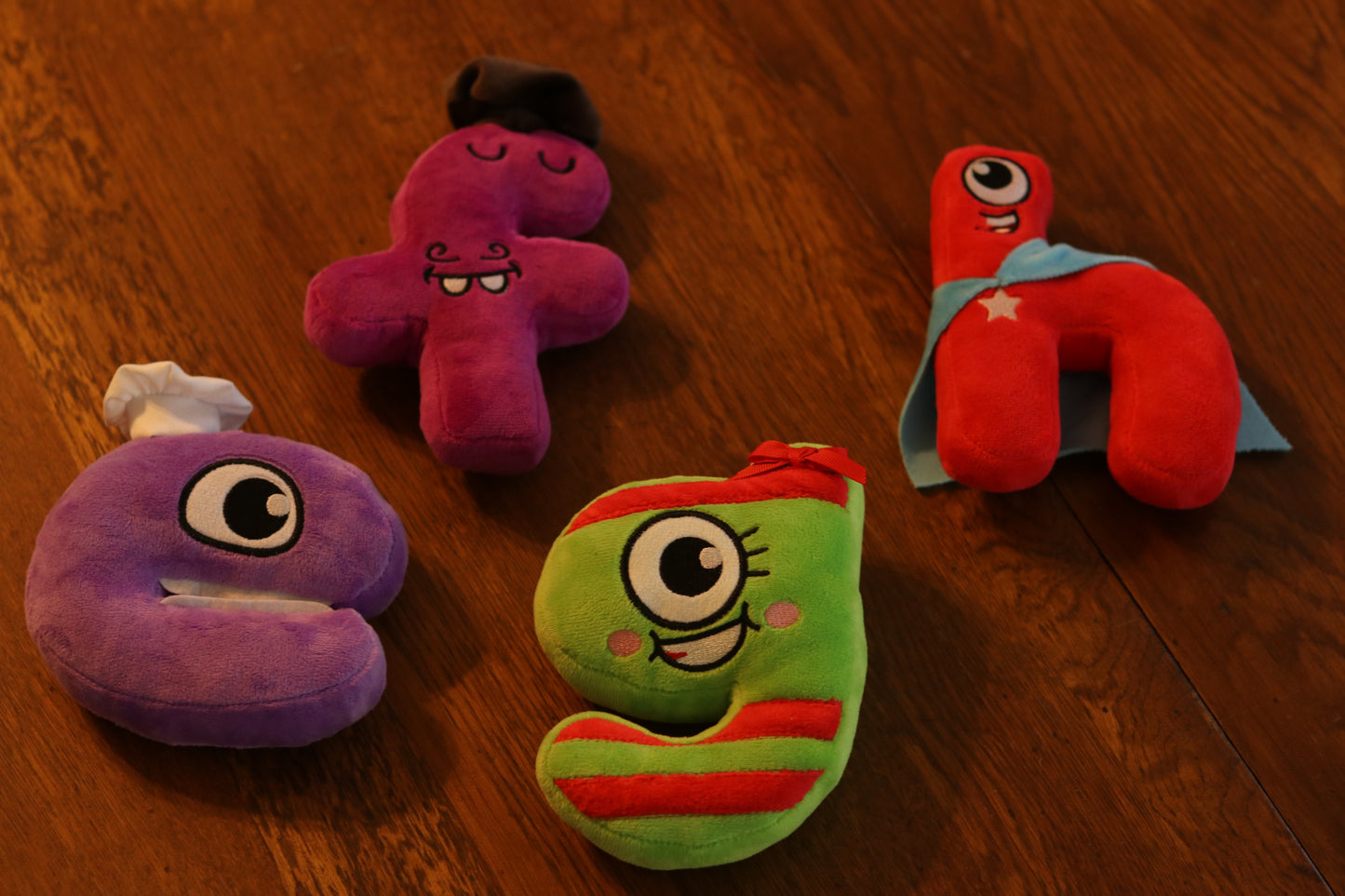 ENGLISH TREE Official e-f-g-h Alphabet Plush Toys